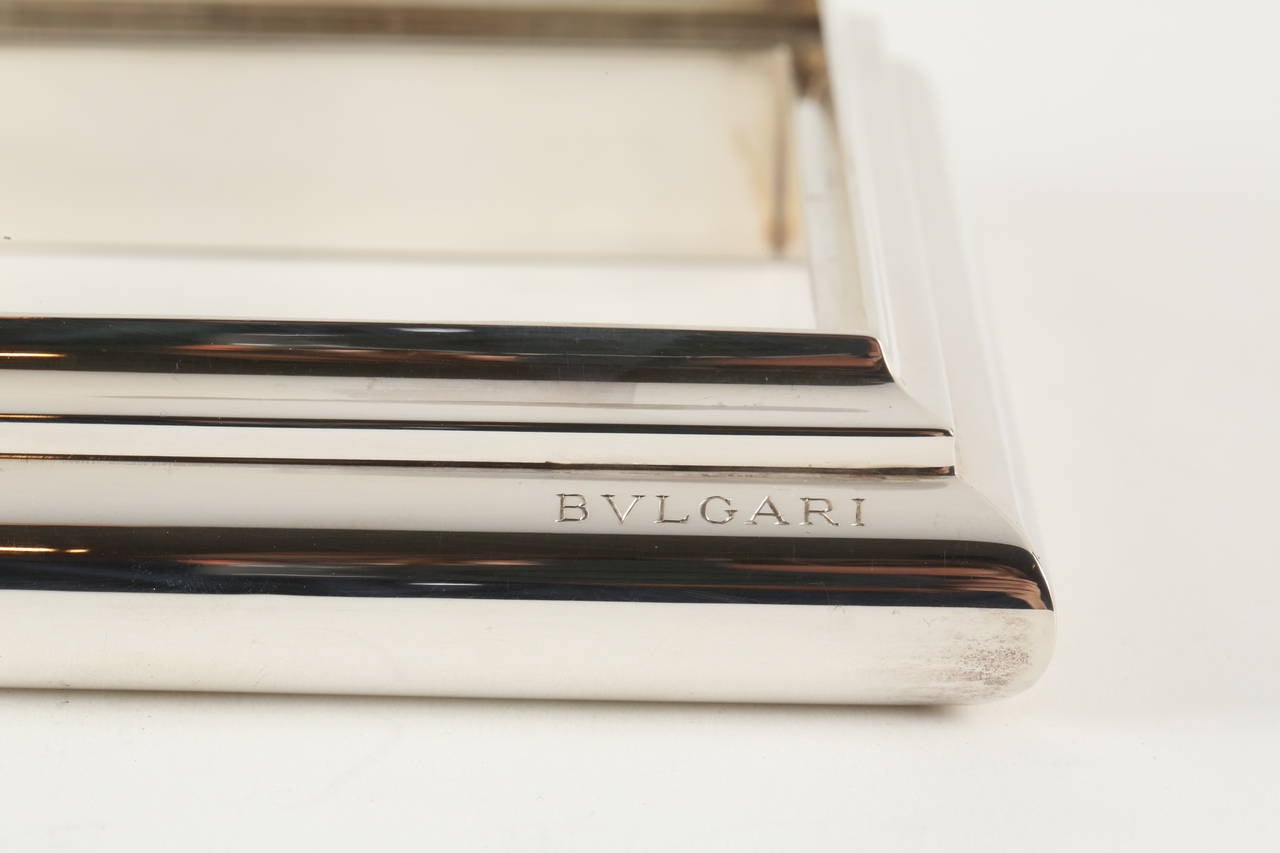 Italian Sterling Silver Notepad Holder by Bulgari