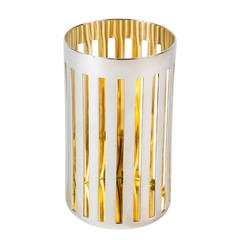 Vintage Sterling Silver and Vermeil Pencil Cup by Bulgari