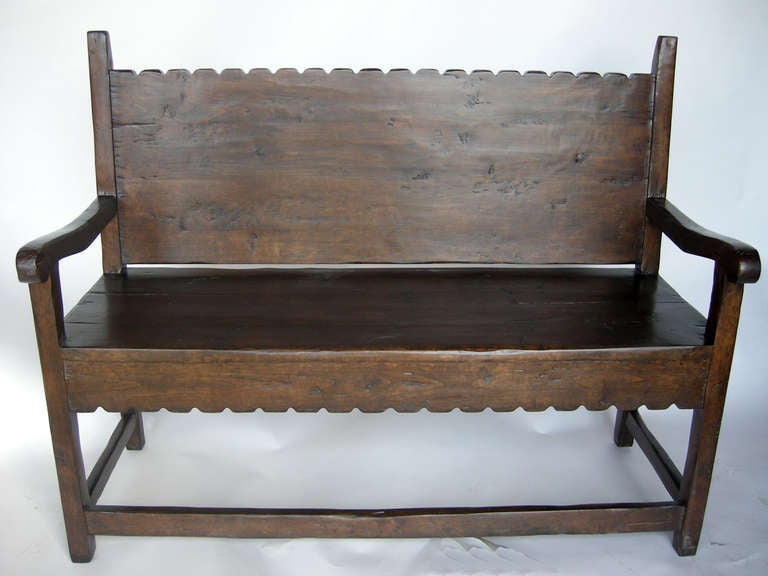 scalloped bench