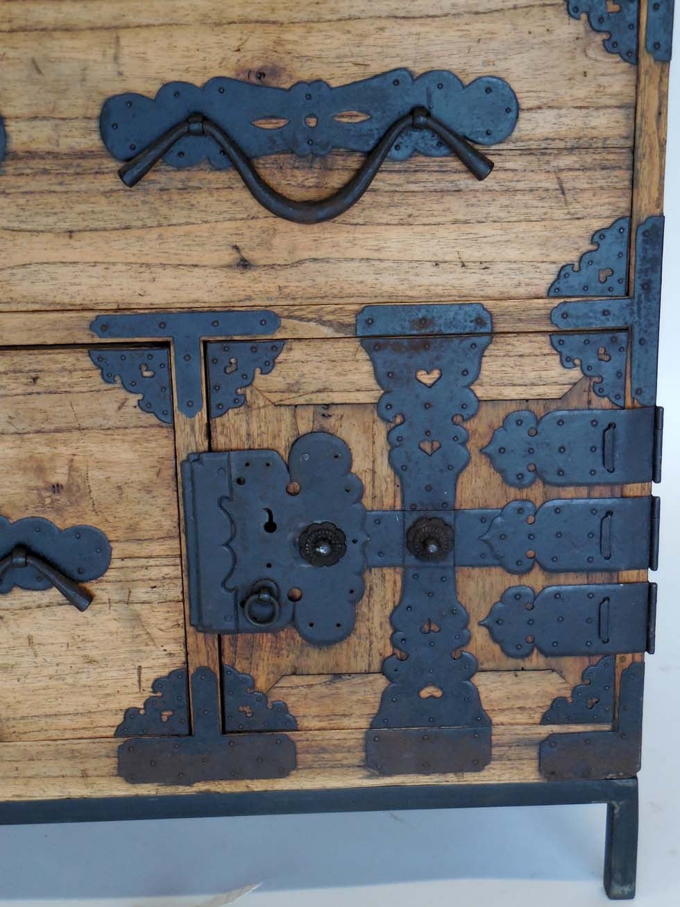Forged Pair of 19th Century Tansu Nightstands