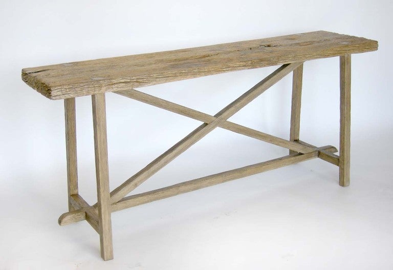Elm Wood Console Table