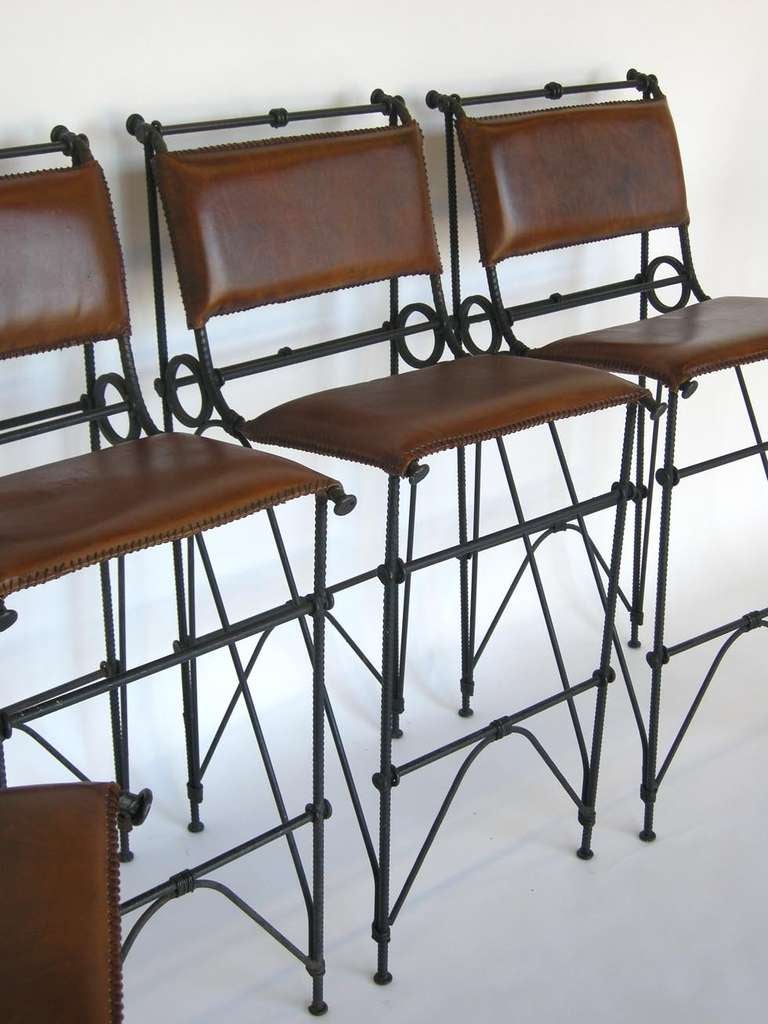 Set of Five Illana Goor Iron Bar Stools 3