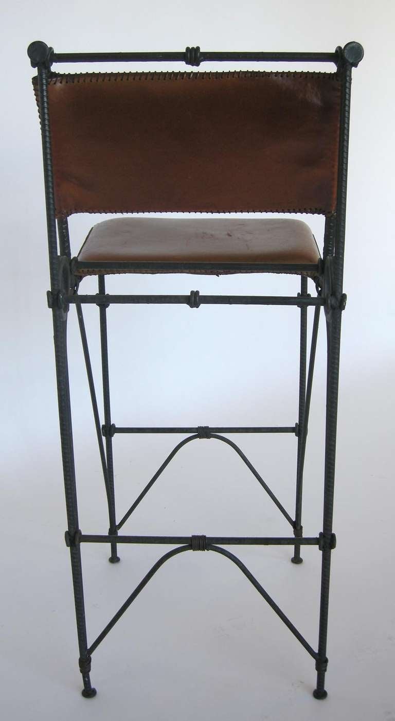 20th Century Set of Five Illana Goor Iron Bar Stools