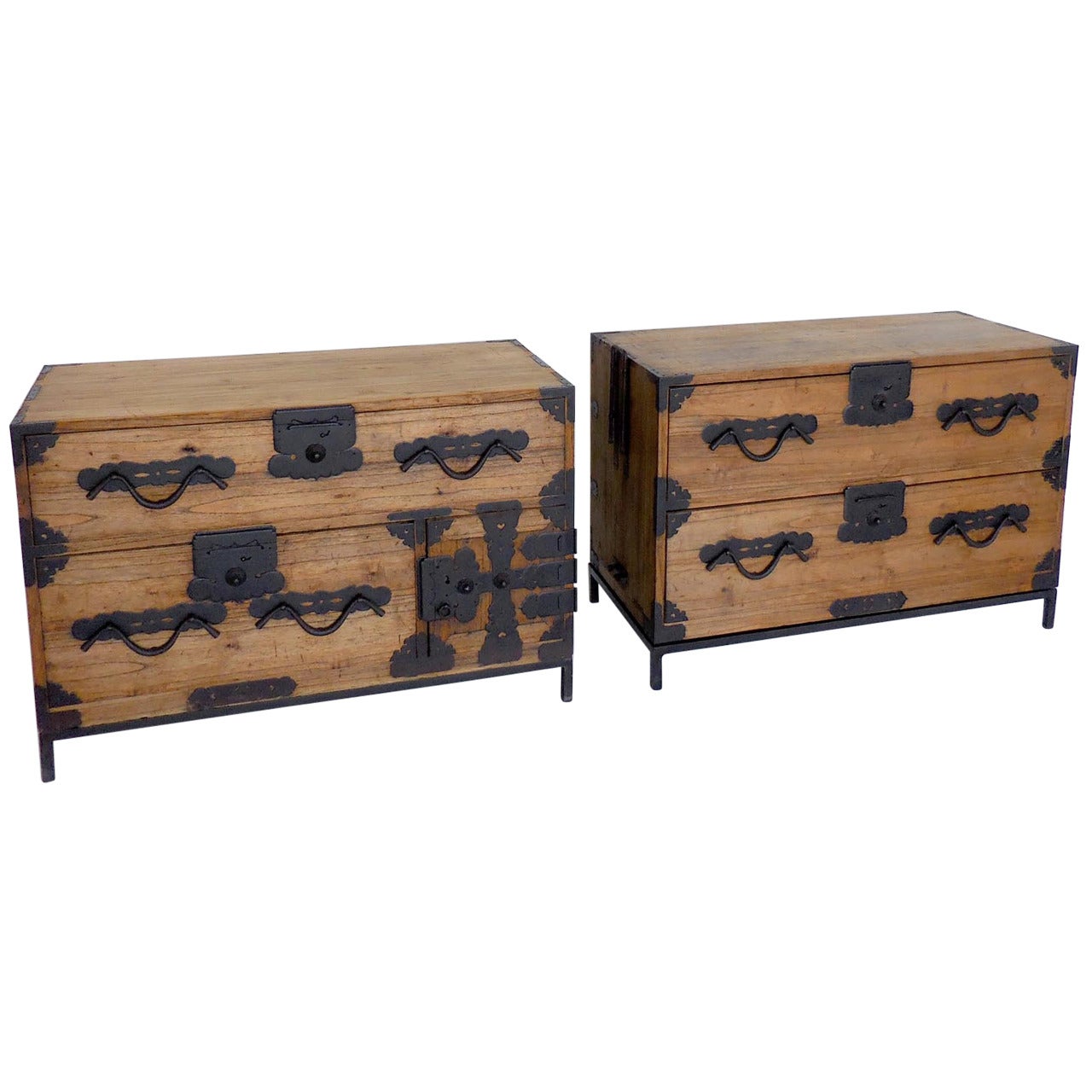 Pair of 19th Century Tansu Nightstands