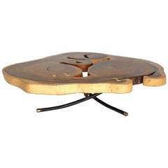 Bronze Inlay Freeform Coffee Table