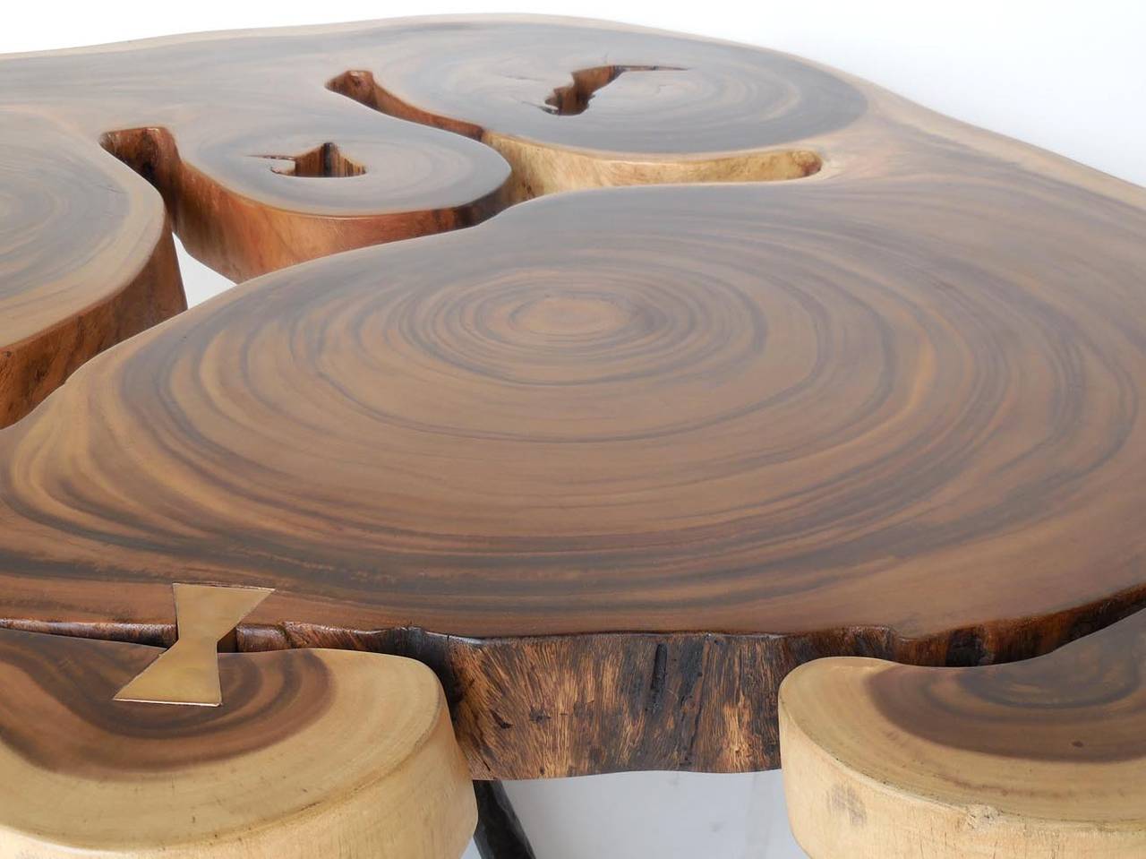 Bronze Inlay Freeform Coffee Table