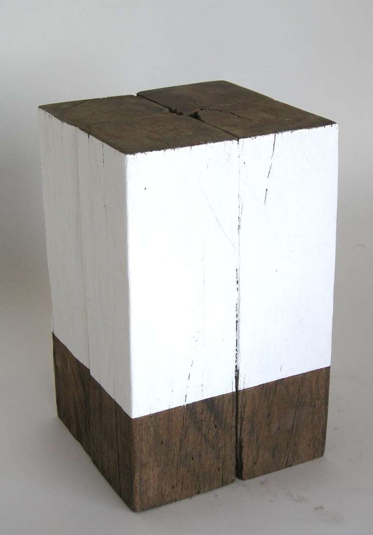 Rustic Reclaimed Wood Side Table