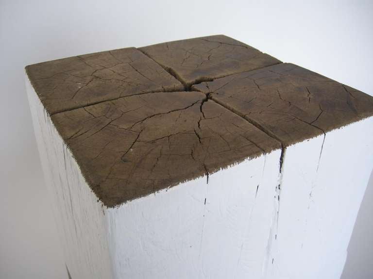 20th Century Reclaimed Wood Side Table