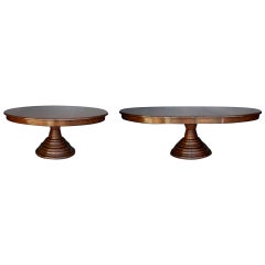 DOS GALLOS Custom Pedestal Table with Extension Leaves