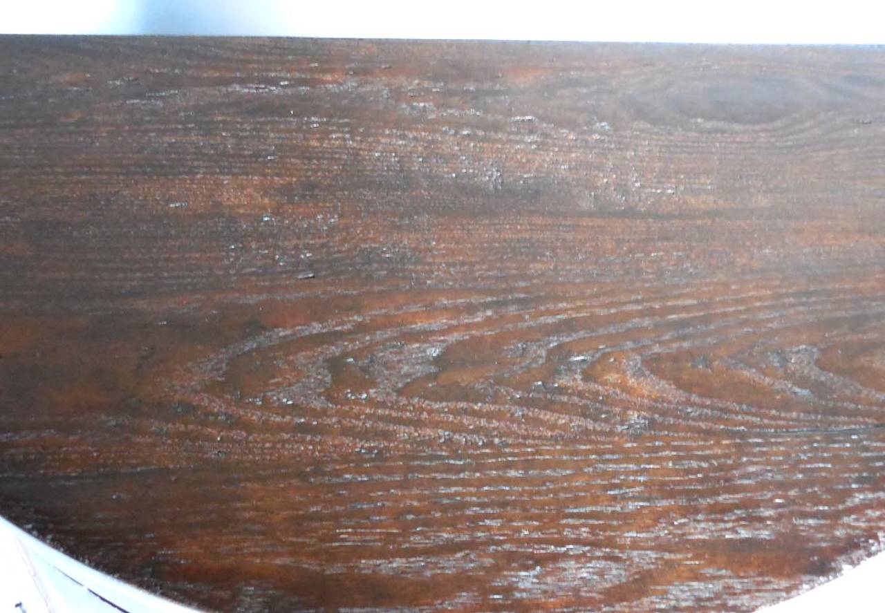 Chêne Dos Gallos Custom Oak Wood Demilune Cabinet en vente