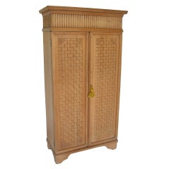 Vintage Guatemalan Basketweave Cabinet