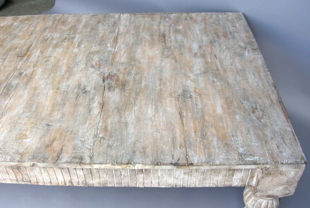 20th Century White Washed Coffee Table