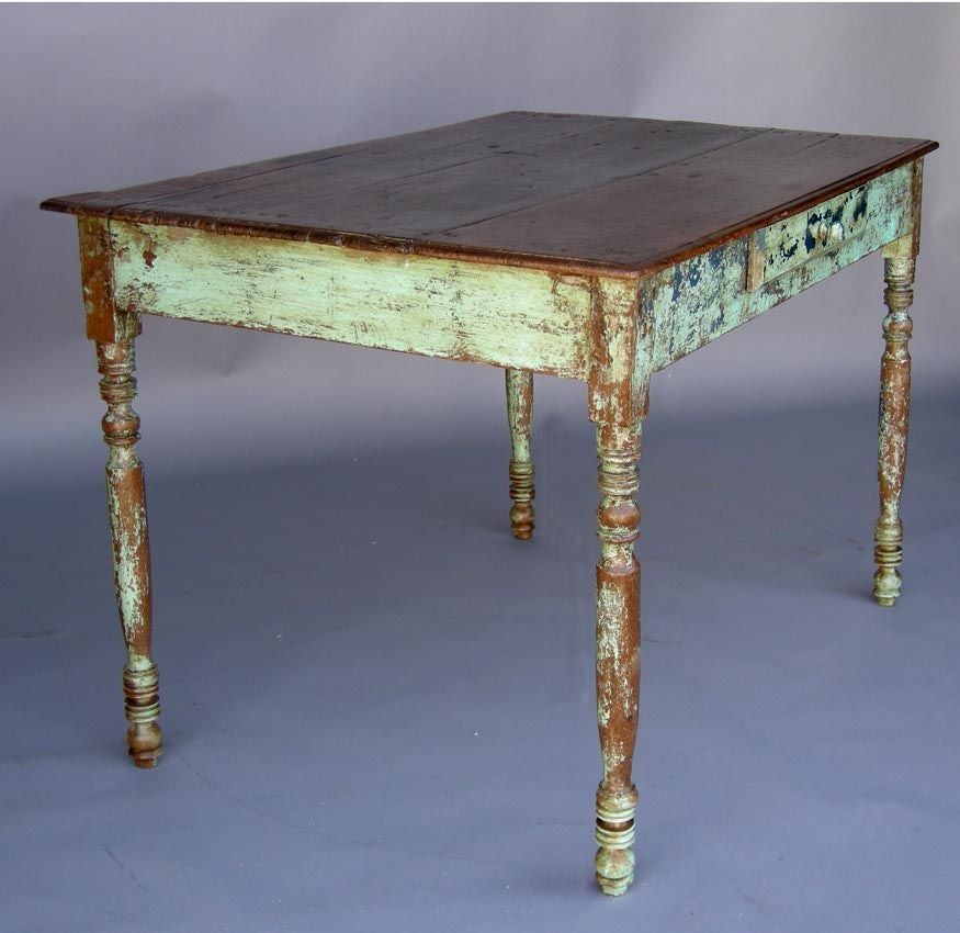 Antique Painted Table at 1stdibs