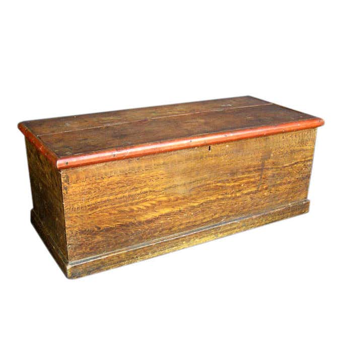 New England Comb Painted Chest at 1stDibs