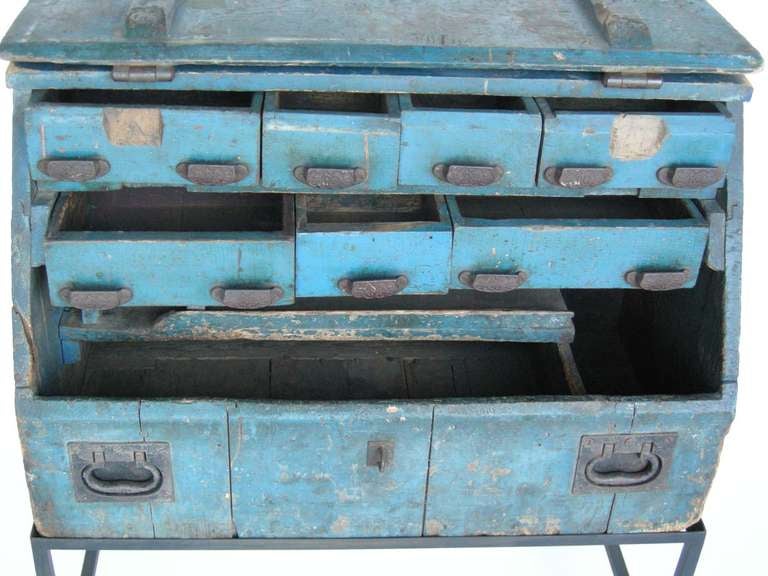 Primitive Painted Tool Chest 1