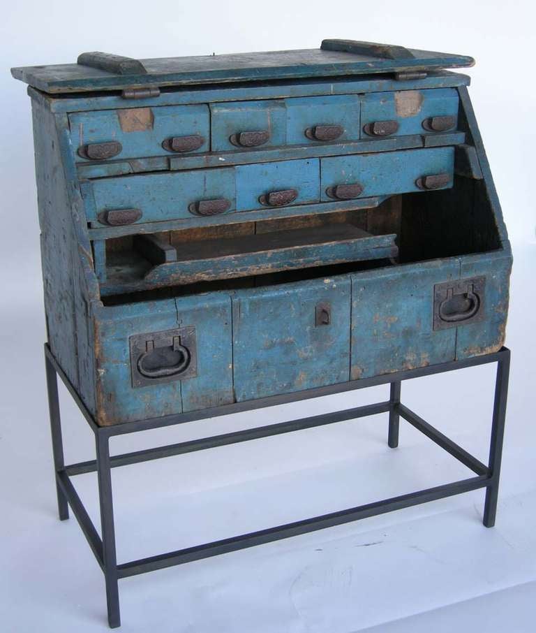 Primitive Painted Tool Chest 3