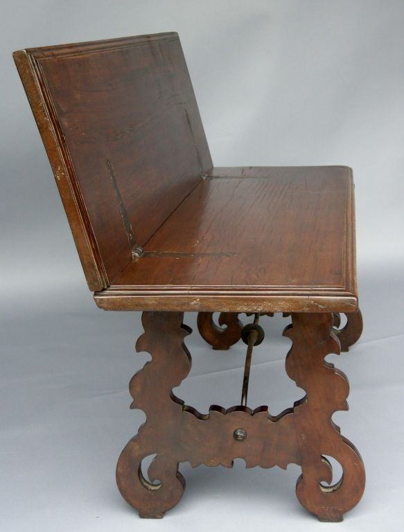 Spanish Lyre Leg Bench