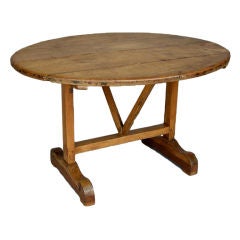 Antique 19th Century French Harvest Table