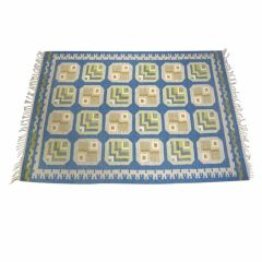Pair of Vintage Hand Woven Pair Swedish Sigurd Nilsson Wool Rugs 3
