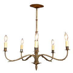 Antique Gilt Iron Chandelier