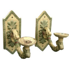 Pair of Painted Wall Sconces