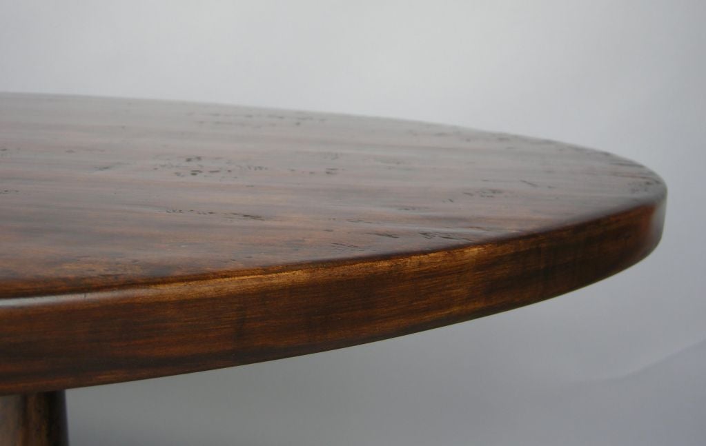 American Custom Walnut Wood Oval Table with Wishbone Stretcher by Dos Gallos Studio For Sale