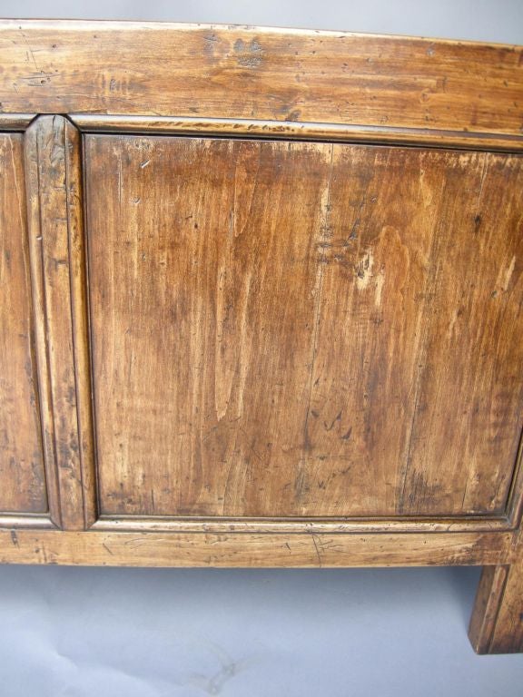 Custom Walnut Japanese Inspired Rustic Console, Buffet or Cabinet by Dos Gallos  In Excellent Condition For Sale In Los Angeles, CA