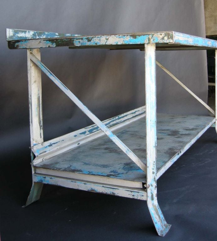 American Vintage Steel Work Table