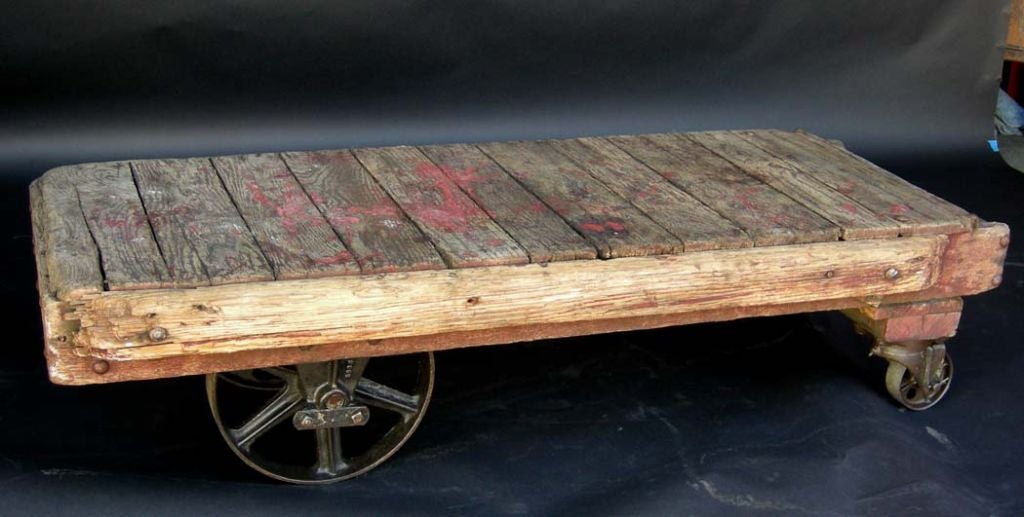 20th Century Industrial Cart Coffee Table