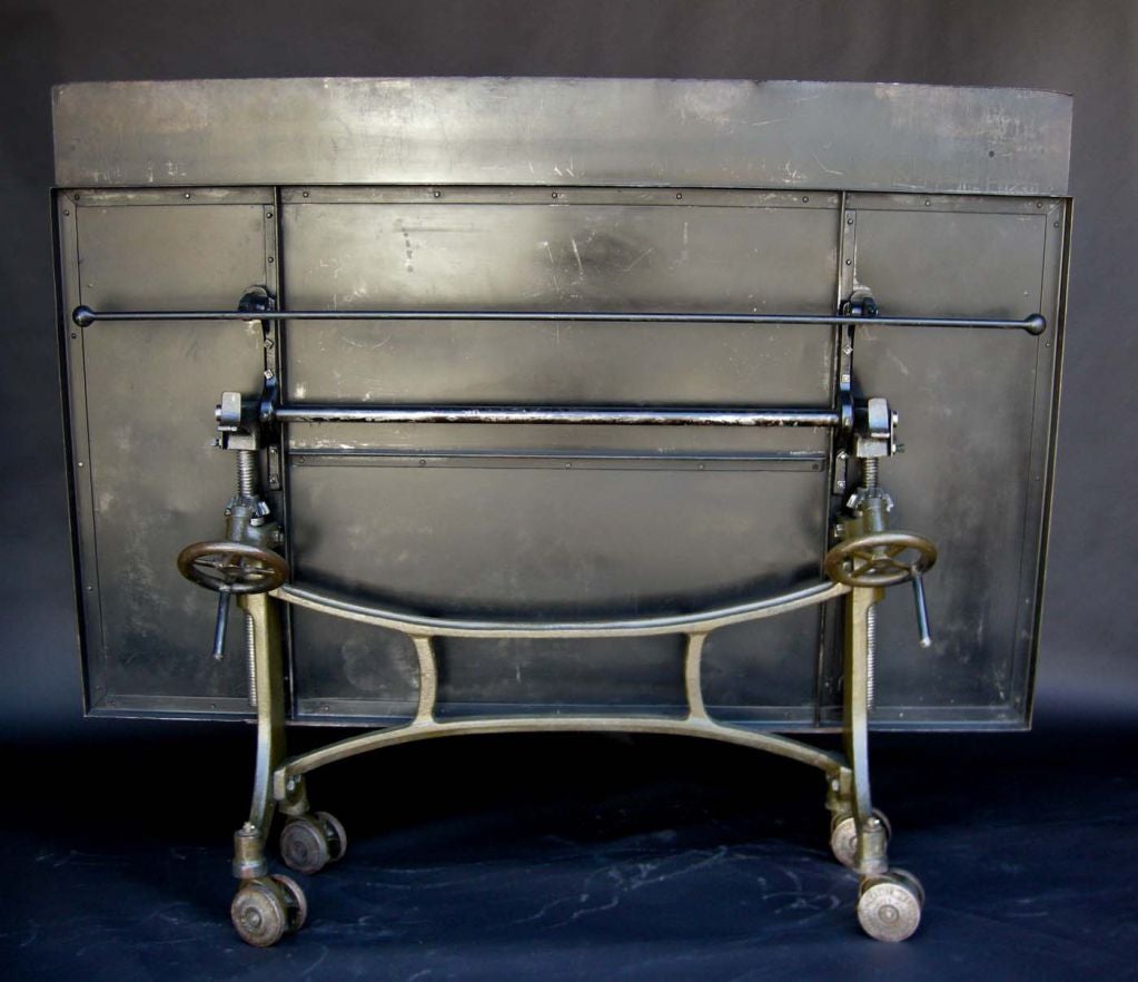 Large Scale Antique Printing Table