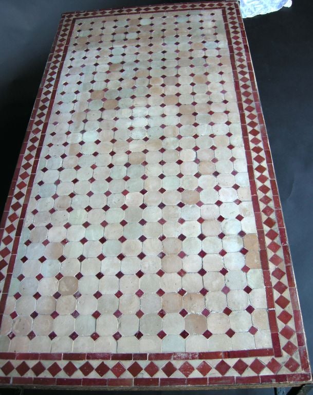 Moroccan Tile Top Table at 1stDibs