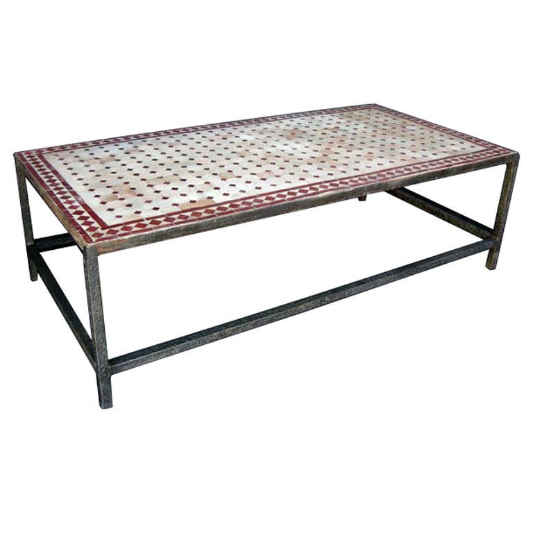 Moroccan Tile Top Table at 1stDibs