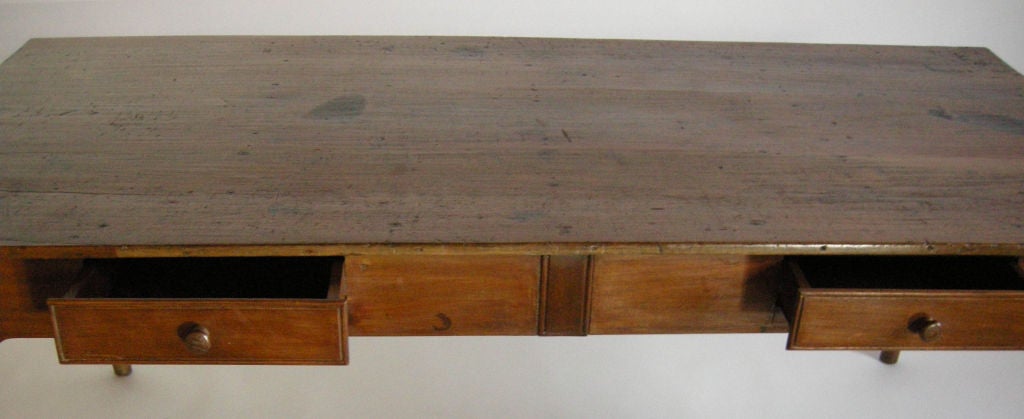 Antique Farm Table With Four Drawers 5