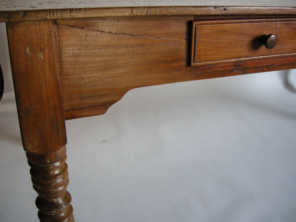 Guatemalan Antique Farm Table With Four Drawers