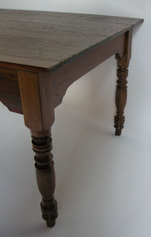 Cedar Antique Farm Table With Four Drawers