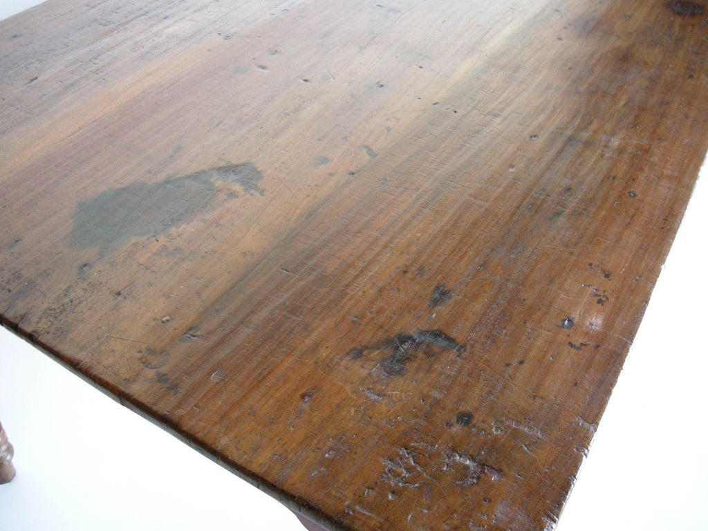 Antique Farm Table With Four Drawers 2