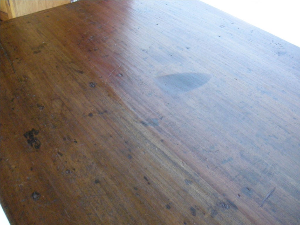 Antique Farm Table With Four Drawers 3