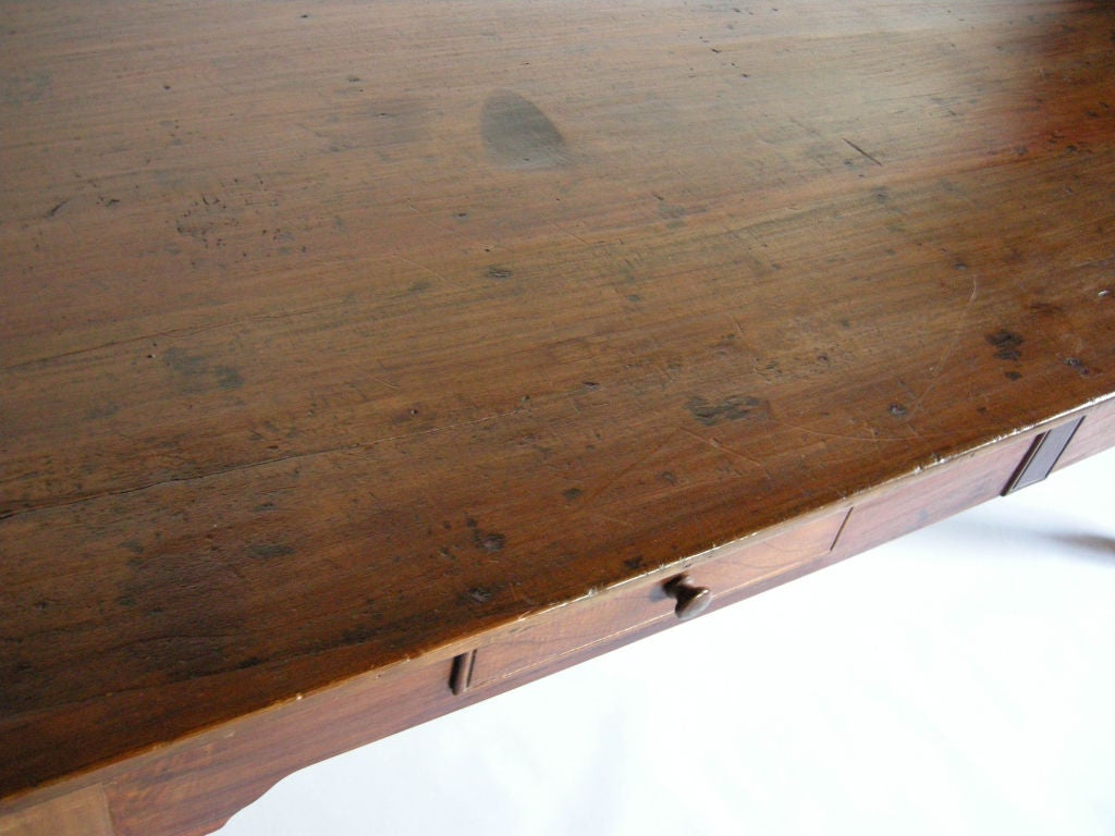 Antique Farm Table With Four Drawers 4