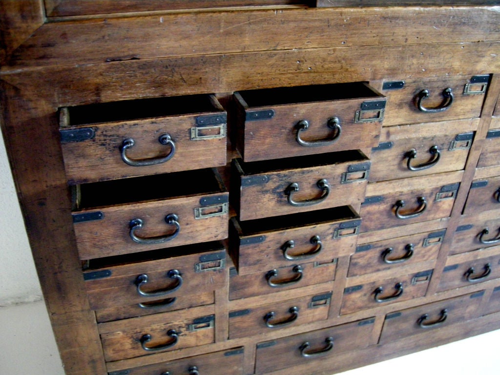 apothecary cabinet with glass doors