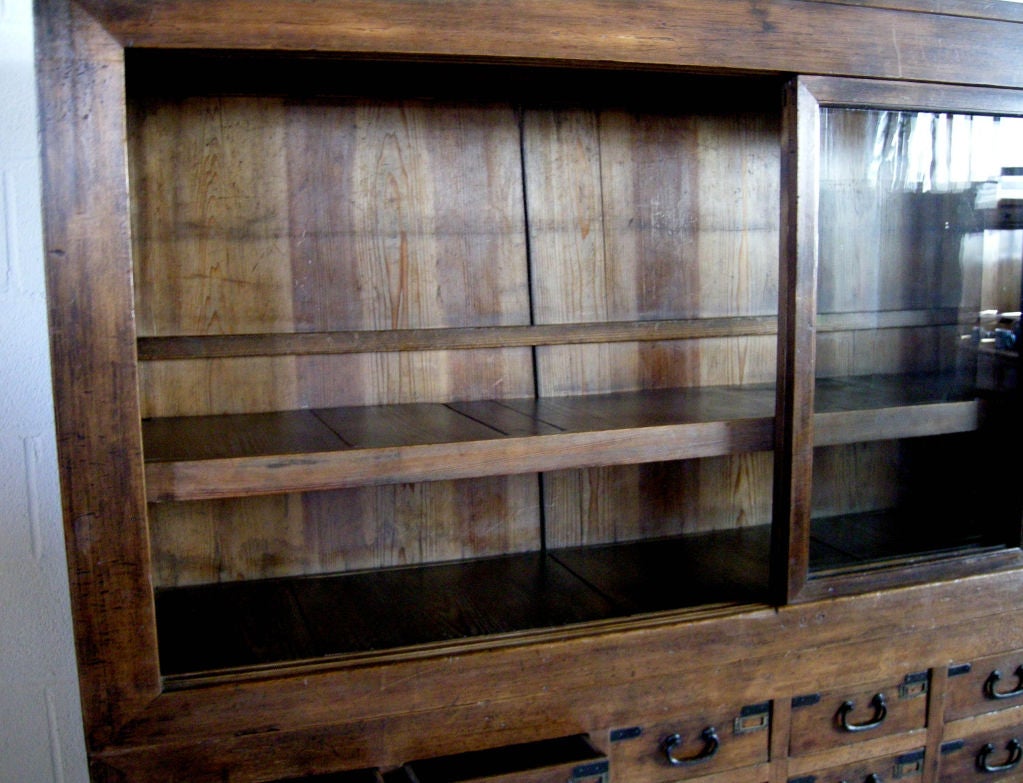 apothecary cabinet glass doors