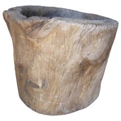 Antique Wooden Mortar