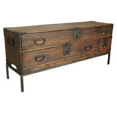 Antique 19th Century Japanese Sword Chest With Two Drawers