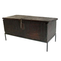 19th c. Carved Chest