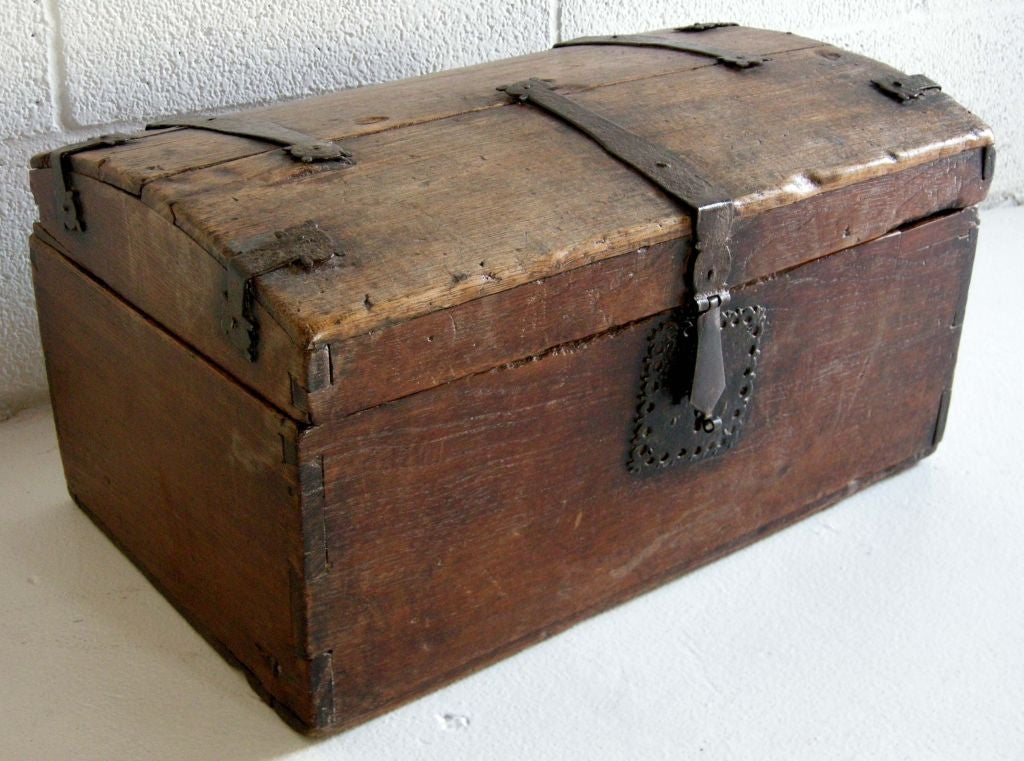 Early 19th Century Spanish Colonial Wooden Dome Top Chest at 1stdibs