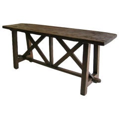 Double X Console Table