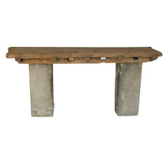 Wood and Stone Console
