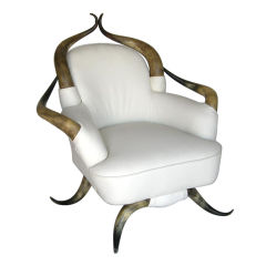 Horn Leather Chair