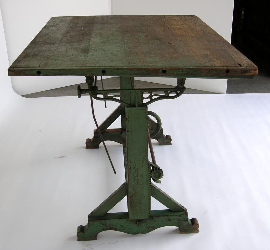 Wood Antique Drafting table