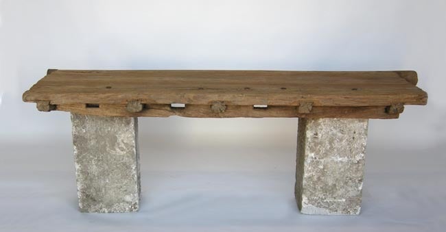 Stone and Wood Console
