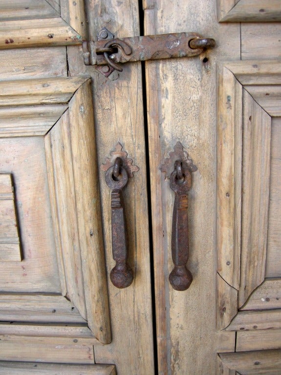 Guatemalan Large Antique Door Armoire